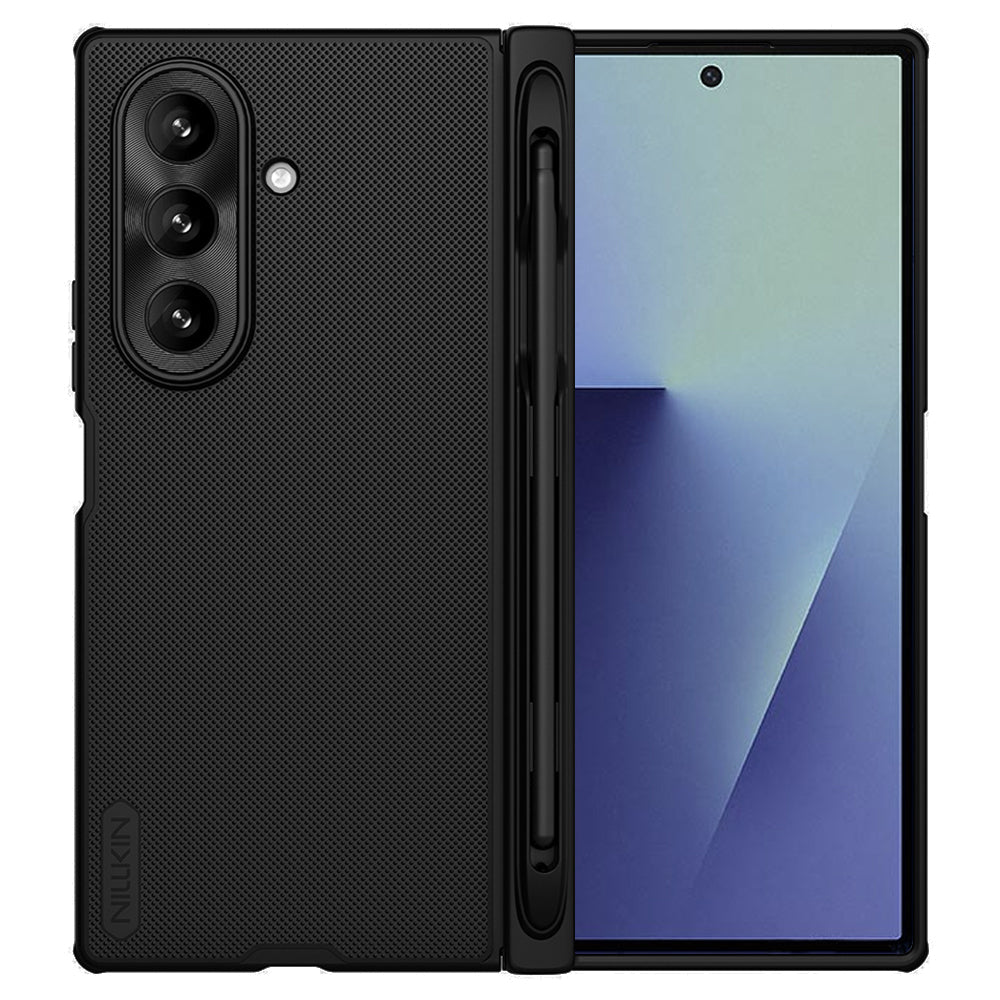 Tok Samsung Galaxy Z Fold7 F966-hez, Nillkin, Super Frosted Shield tolltartóval, fekete