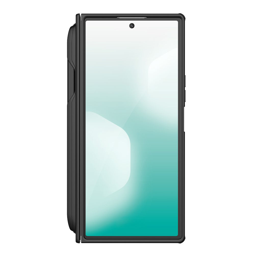 Tok Samsung Galaxy Z Fold7 F966-hez, Nillkin, Super Frosted Shield tolltartóval, fekete