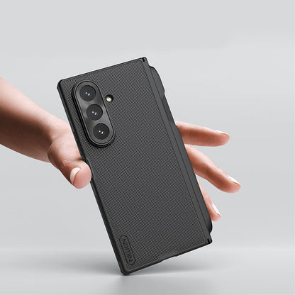 Tok Samsung Galaxy Z Fold7 F966-hez, Nillkin, Super Frosted Shield tolltartóval, fekete