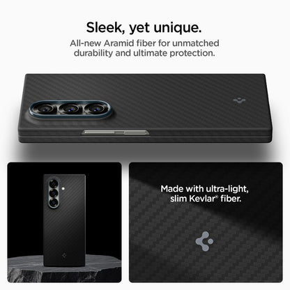 Tok Samsung Galaxy Z Fold7 F966-hoz, Spigen, Air Skin, Fekete ACS09555