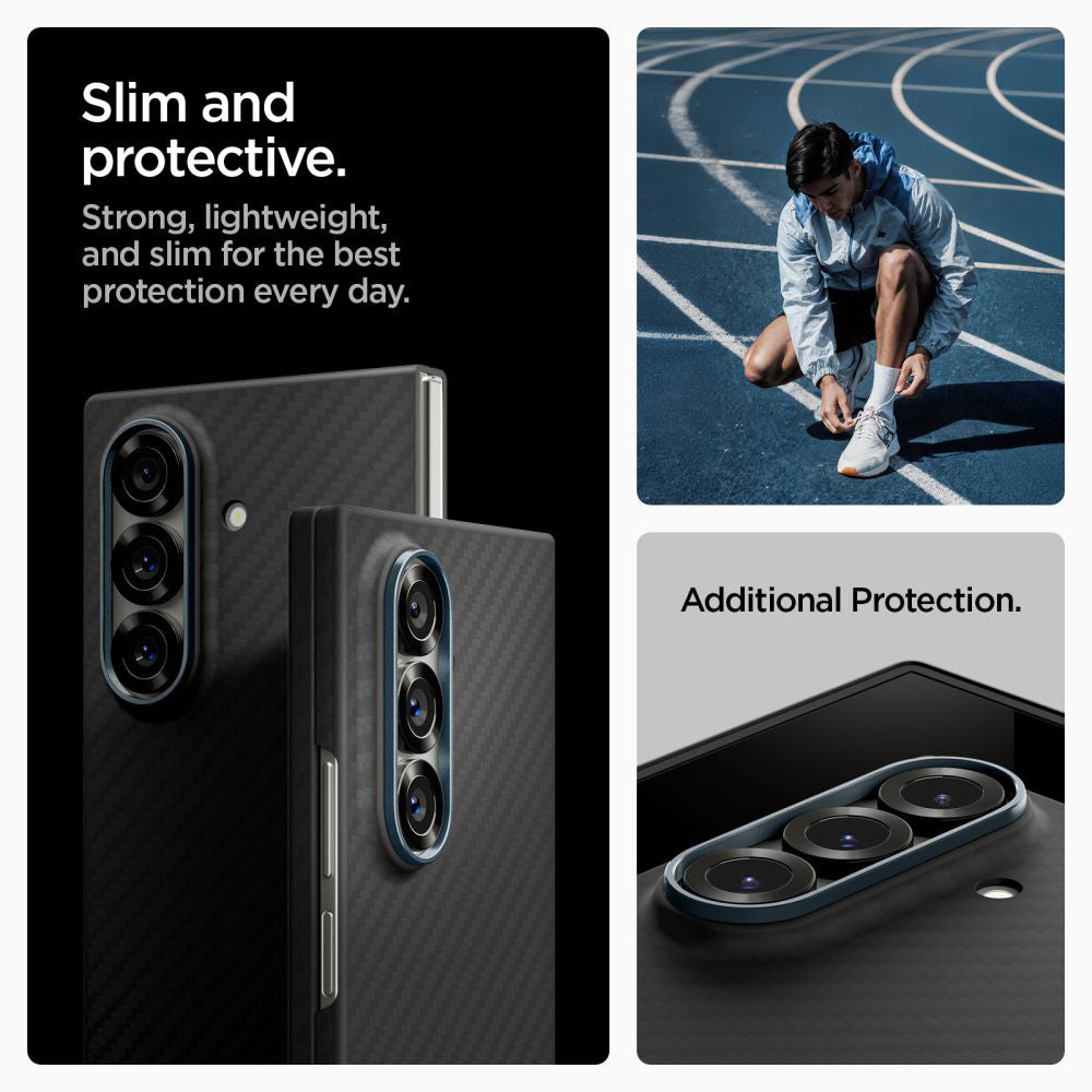 Tok Samsung Galaxy Z Fold7 F966-hoz, Spigen, Air Skin, Fekete ACS09555
