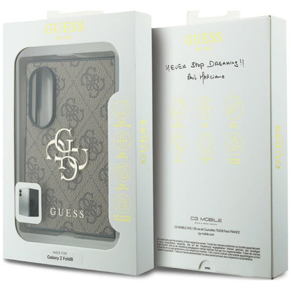 Tok Samsung Galaxy Z Fold8 F971-hez, Guess, 4G Nagy Logó, Barna