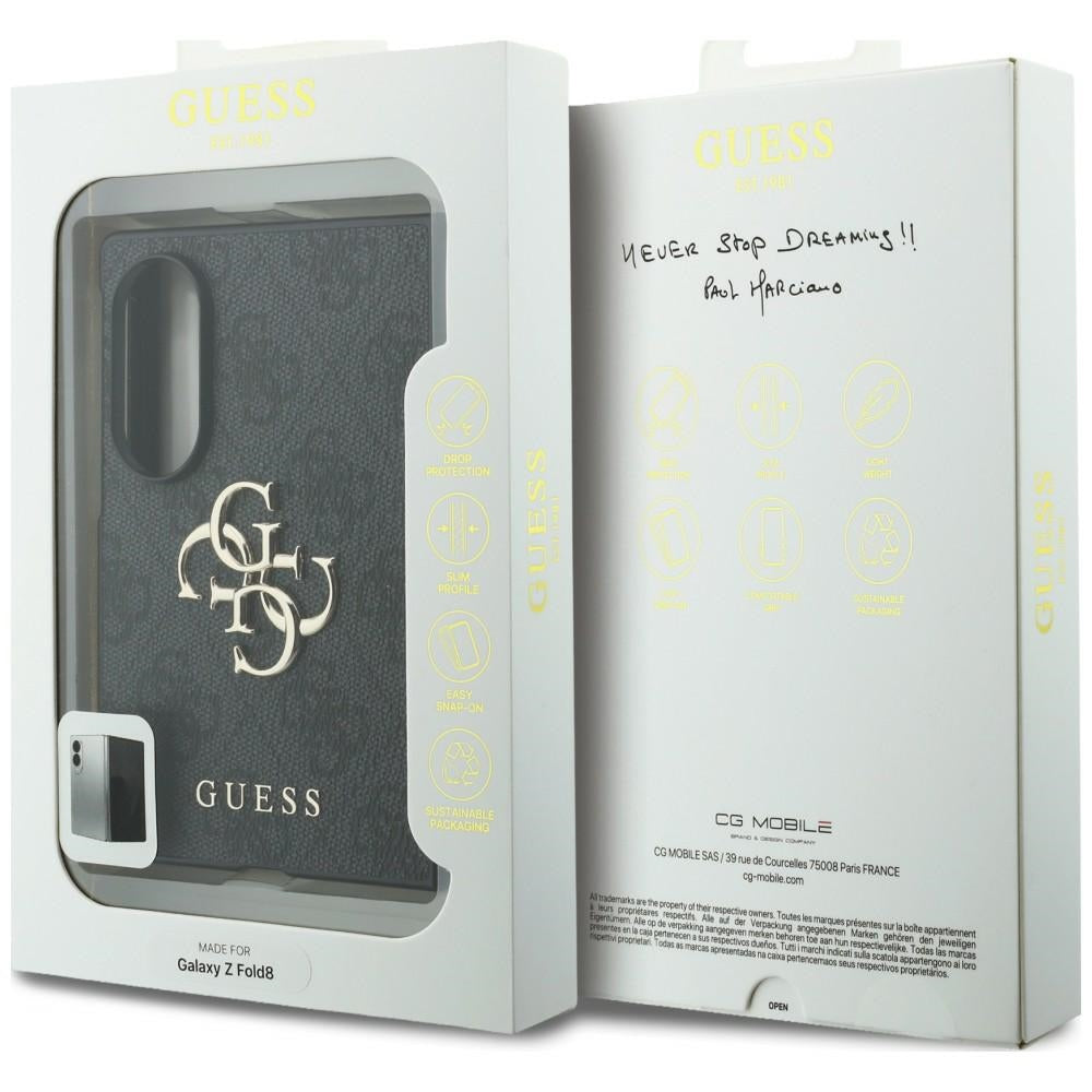 Tok Samsung Galaxy Z Fold8 F971-hez, Guess, 4G Nagy Logó, Fekete