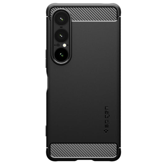 Tok a Sony Xperia 1 VII-hez, Spigen, Rugged Armor, Matt Fekete