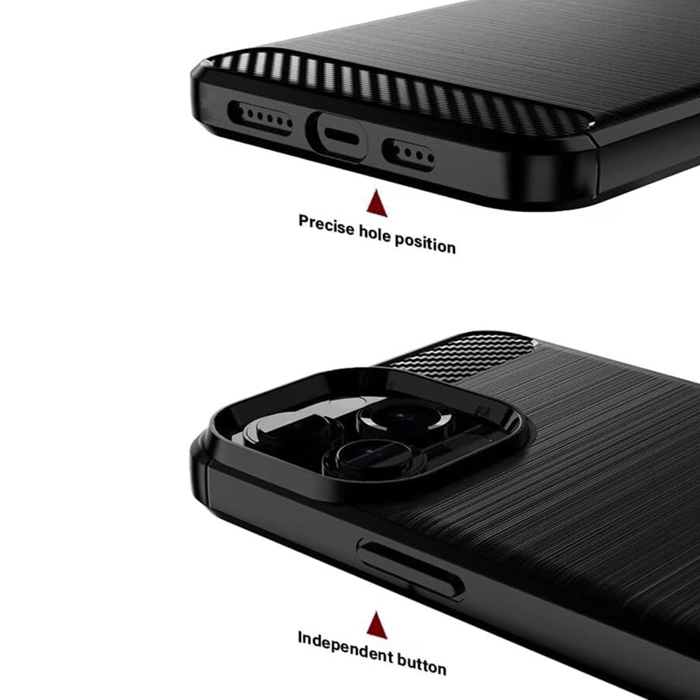 Tok Sony Xperia 1 VIII-hoz, Techsuit, karbon, fekete