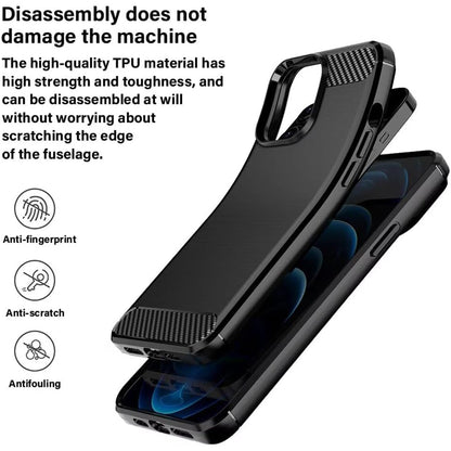 Tok Sony Xperia 1 VIII-hoz, Techsuit, karbon, fekete