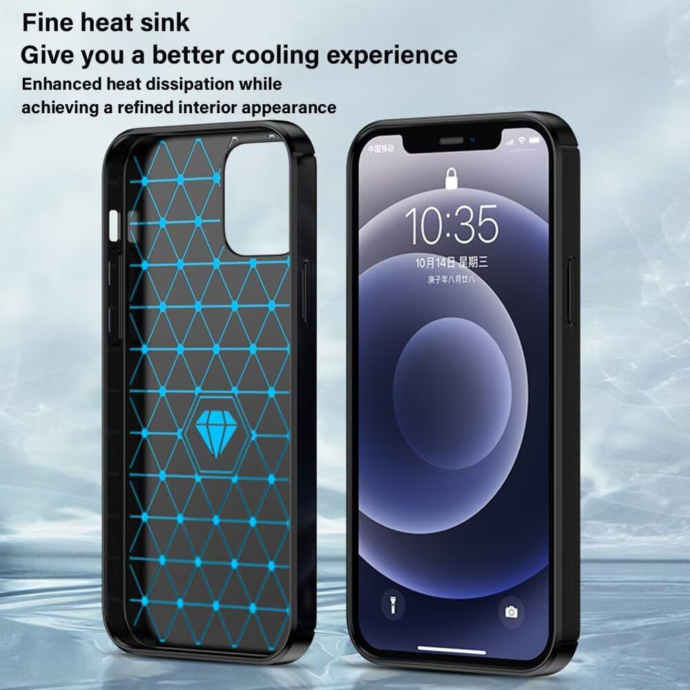 Tok Sony Xperia 1 VIII-hoz, Techsuit, karbon, fekete