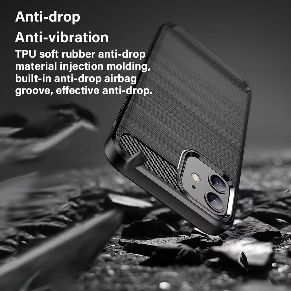 Tok Sony Xperia 1 VIII-hoz, Techsuit, karbon, fekete