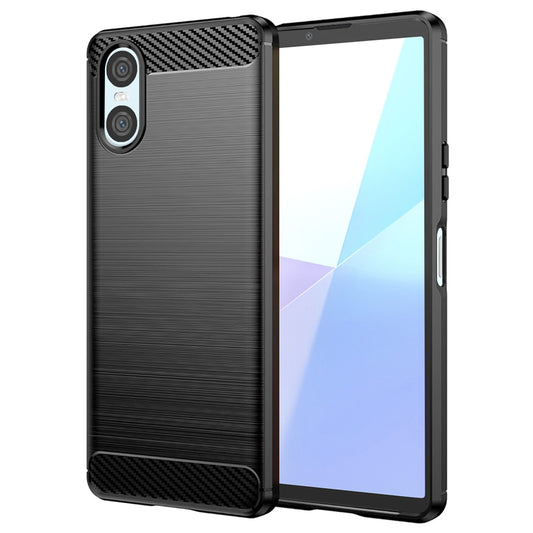 Tok Sony Xperia 10 VI-hoz, Techsuit, Karbon, Fekete