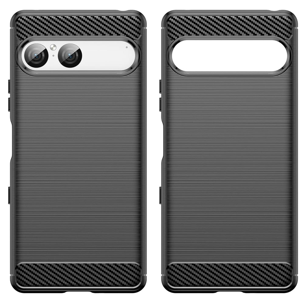 Tok Sony Xperia 10 VIII-hoz, Techsuit, karbon, fekete