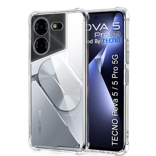 Tok a Tecno Pova 5 Pro-hoz, Techsuit, ütésálló átlátszó, áttetsző