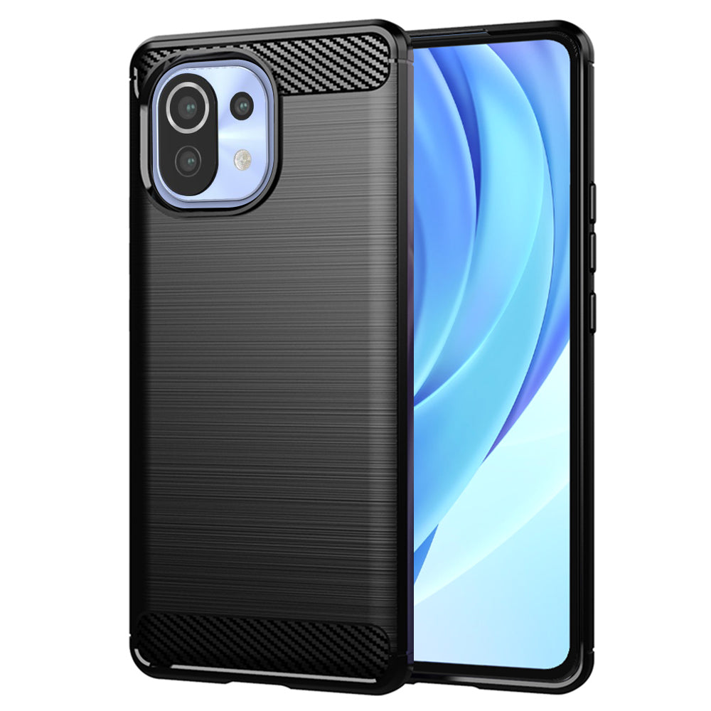 Tok Xiaomi 11 Lite 5G NE / Mi 11 Lite 5G / 11 Lite, Techsuit, Karbon, Fekete