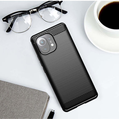 Tok Xiaomi 11 Lite 5G NE / Mi 11 Lite 5G / 11 Lite, Techsuit, Karbon, Fekete