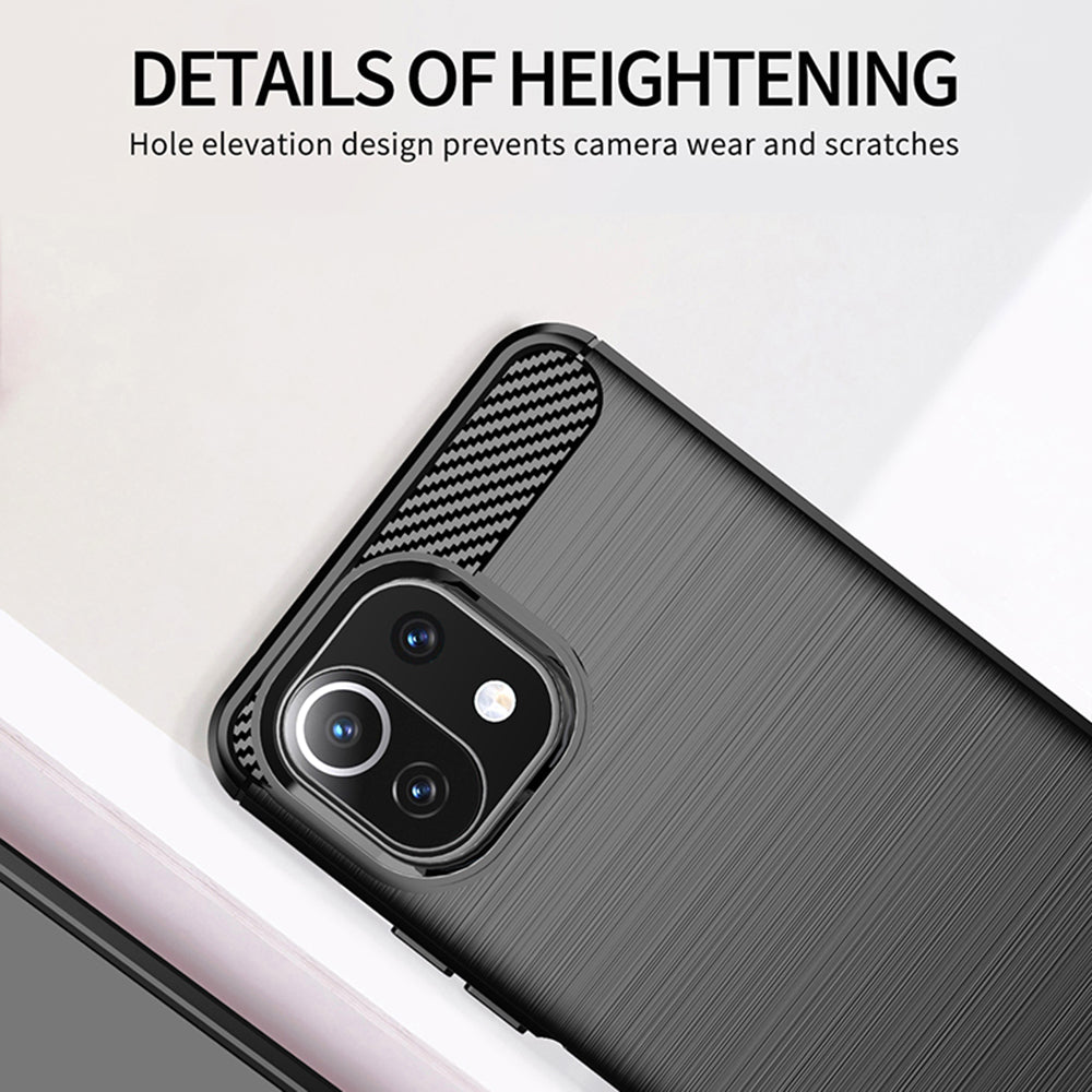 Tok Xiaomi 11 Lite 5G NE / Mi 11 Lite 5G / 11 Lite, Techsuit, Karbon, Fekete