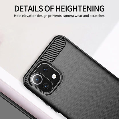 Tok Xiaomi 11 Lite 5G NE / Mi 11 Lite 5G / 11 Lite, Techsuit, Karbon, Fekete