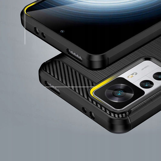 Tok Xiaomi 12T / 12T Pro-hoz, Techsuit, Karbon, Fekete