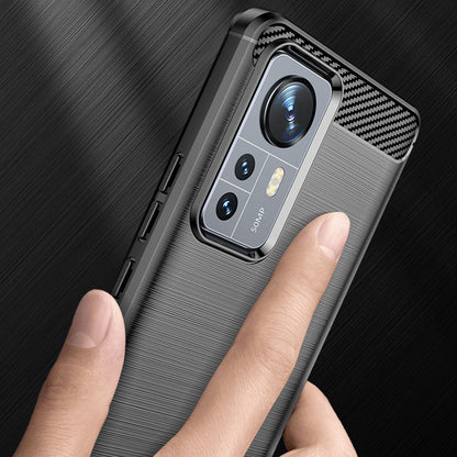 Tok Xiaomi 12X / 12-hez, Techsuit, karbon, fekete