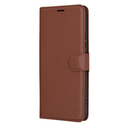 Tok Xiaomi 14 Pro-hoz, Techsuit, bőr folio, barna