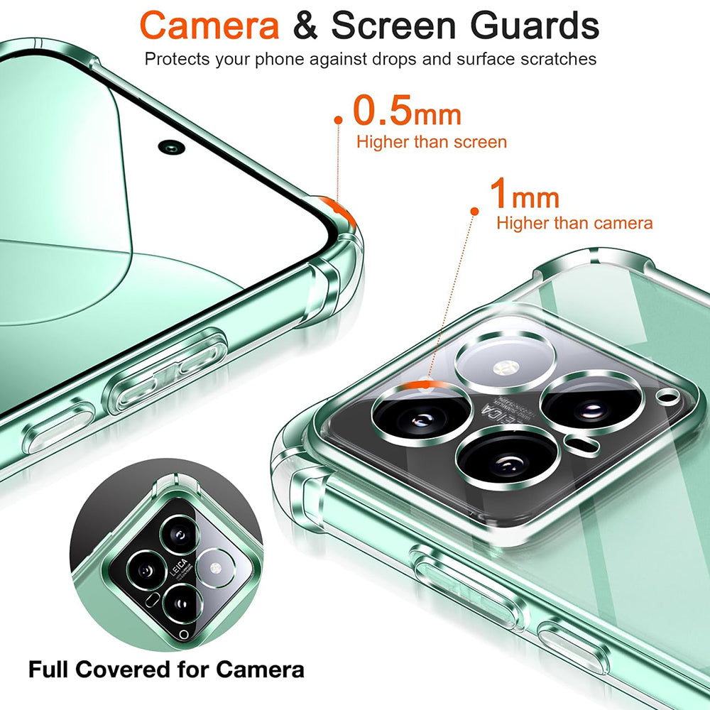 Case for Xiaomi 14 Pro, Techsuit, Shockproof Clear, Transparent