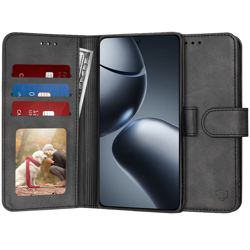 Tok Xiaomi 14T Pro-hoz, Techsuit, Diary Book, Fekete