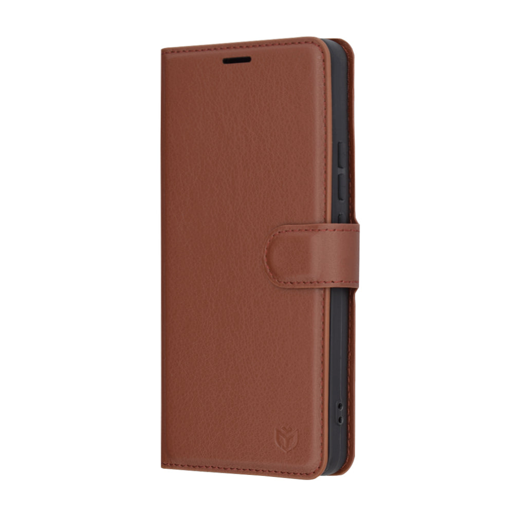 Tok Xiaomi 14T Pro-hoz, Techsuit, bőr folio, barna