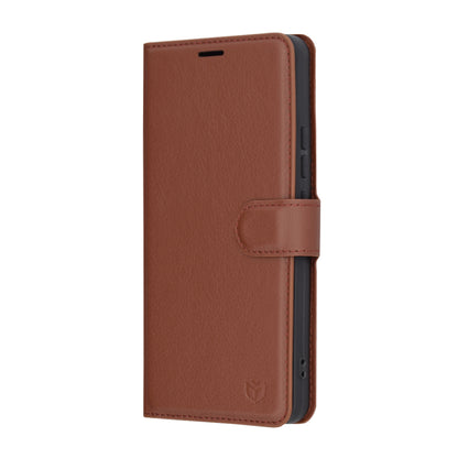 Tok Xiaomi 14T Pro-hoz, Techsuit, bőr folio, barna