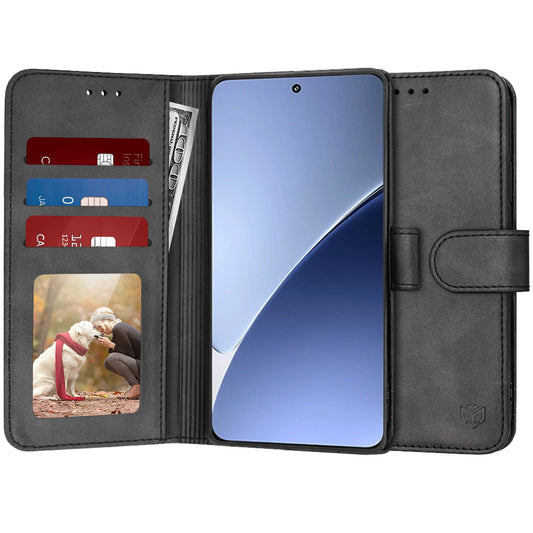 Tok Xiaomi 15 Pro-hoz, Techsuit, Diary Book, Fekete