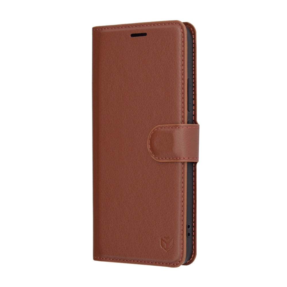 Tok Xiaomi 15-höz, Techsuit, bőr folio, barna