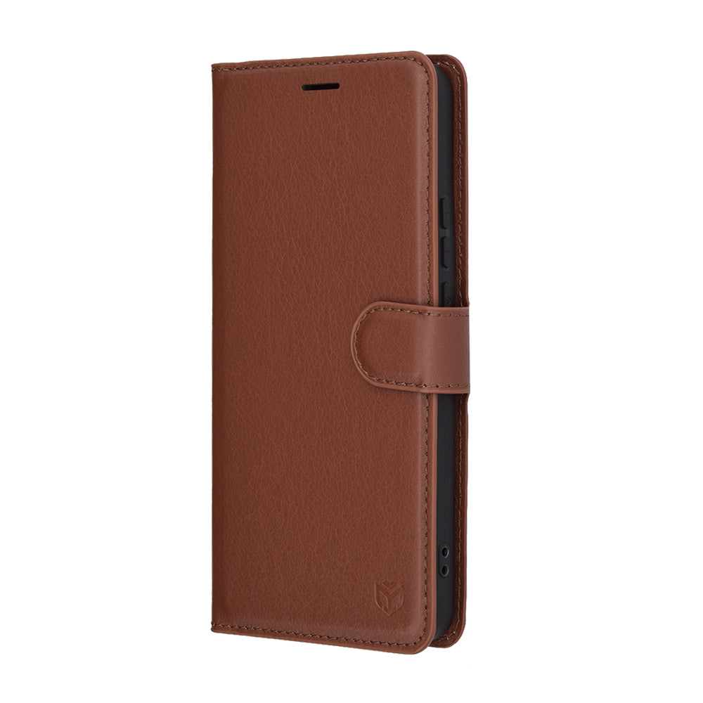 Tok Xiaomi 15 Ultra-hoz, Techsuit, bőr folio, barna