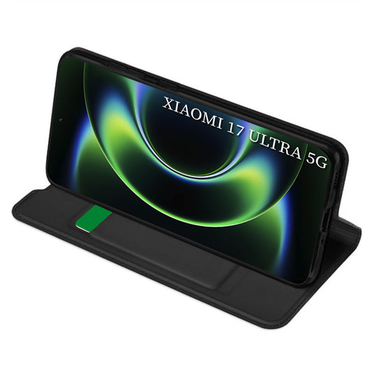 Tok Xiaomi 17 Ultra-hoz, Techsuit, Magskin Book, Fekete