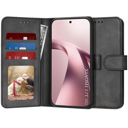 Tok Xiaomi 17T-hez, Techsuit, Diary Book, Fekete