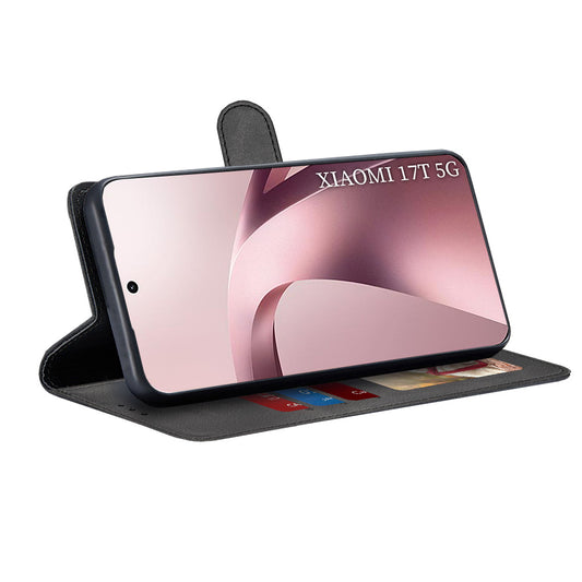 Tok Xiaomi 17T-hez, Techsuit, Diary Book, Fekete
