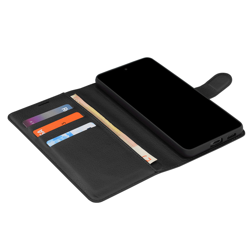 Tok Xiaomi 17T-hez, Techsuit, bőr folio, fekete