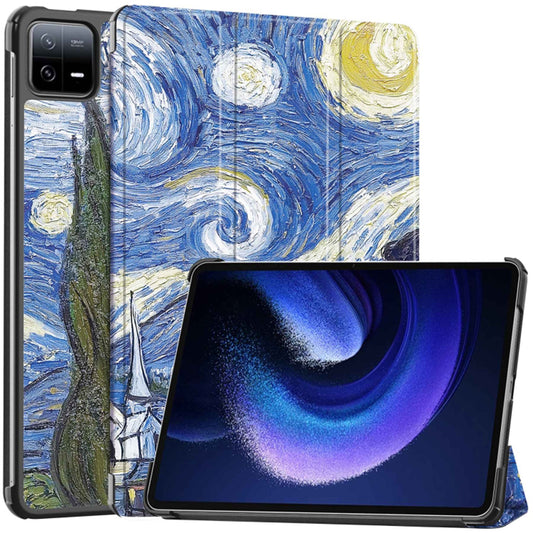 Tok Xiaomi Pad 6 / 6 Pro-hoz, Techsuit, FoldPro Csillagos Éjszaka, Többszínű