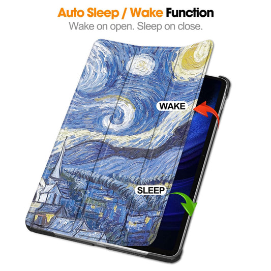 Tok Xiaomi Pad 6 / 6 Pro-hoz, Techsuit, FoldPro Csillagos Éjszaka, Többszínű