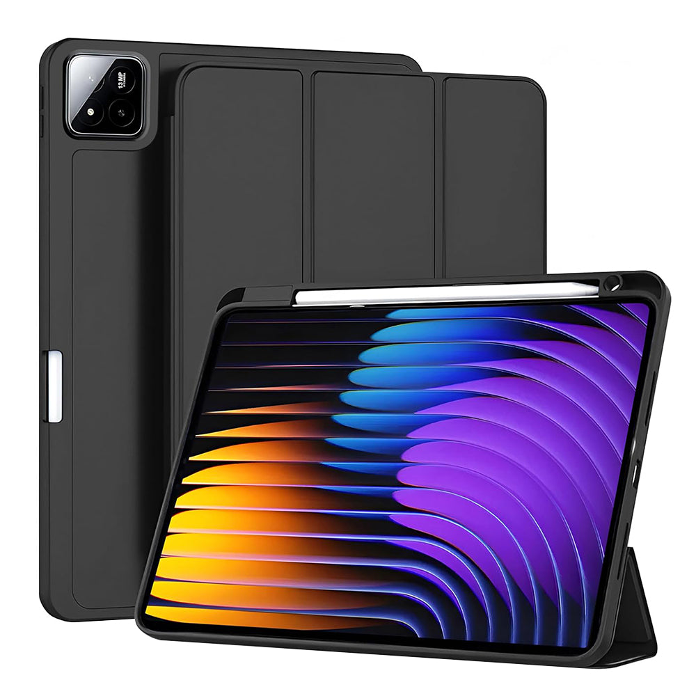 Tok Xiaomi Pad 7 / 7 Pro-hoz, Techsuit, Flex Trifold, Fekete