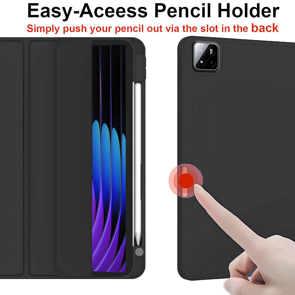 Tok Xiaomi Pad 7 / 7 Pro-hoz, Techsuit, Flex Trifold, Fekete