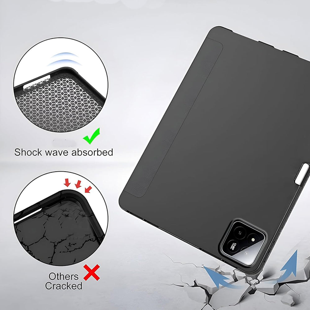 Tok Xiaomi Pad 7 / 7 Pro-hoz, Techsuit, Flex Trifold, Fekete
