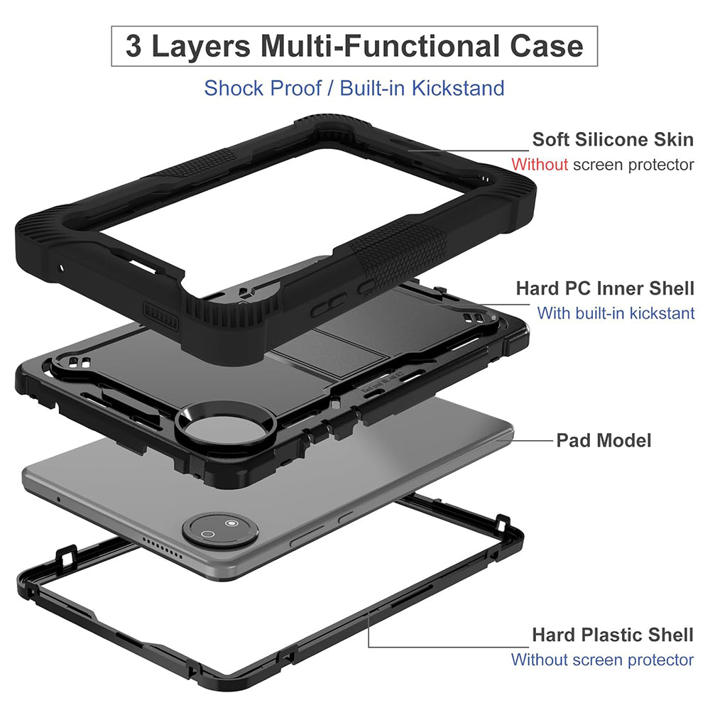 Tok Xiaomi Pad 7-hez, Techsuit, Rugged TabShell, Fekete