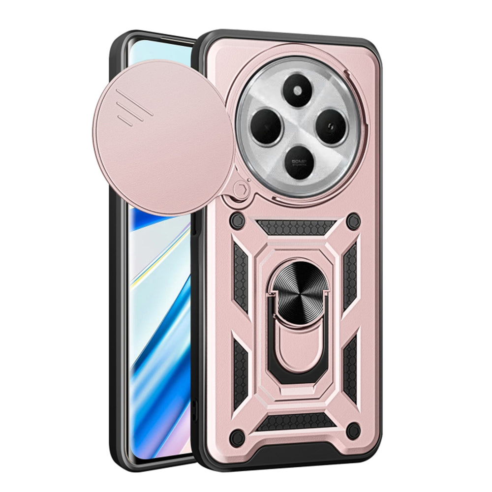 Tok Xiaomi Poco C75 / Redmi 14C-hez, Techsuit, CamShield, Rózsaszín