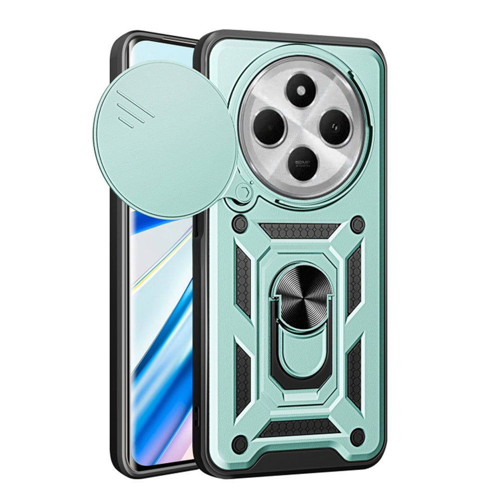 Tok Xiaomi Poco C75 / Redmi 14C-hez, Techsuit, CamShield, Zöld