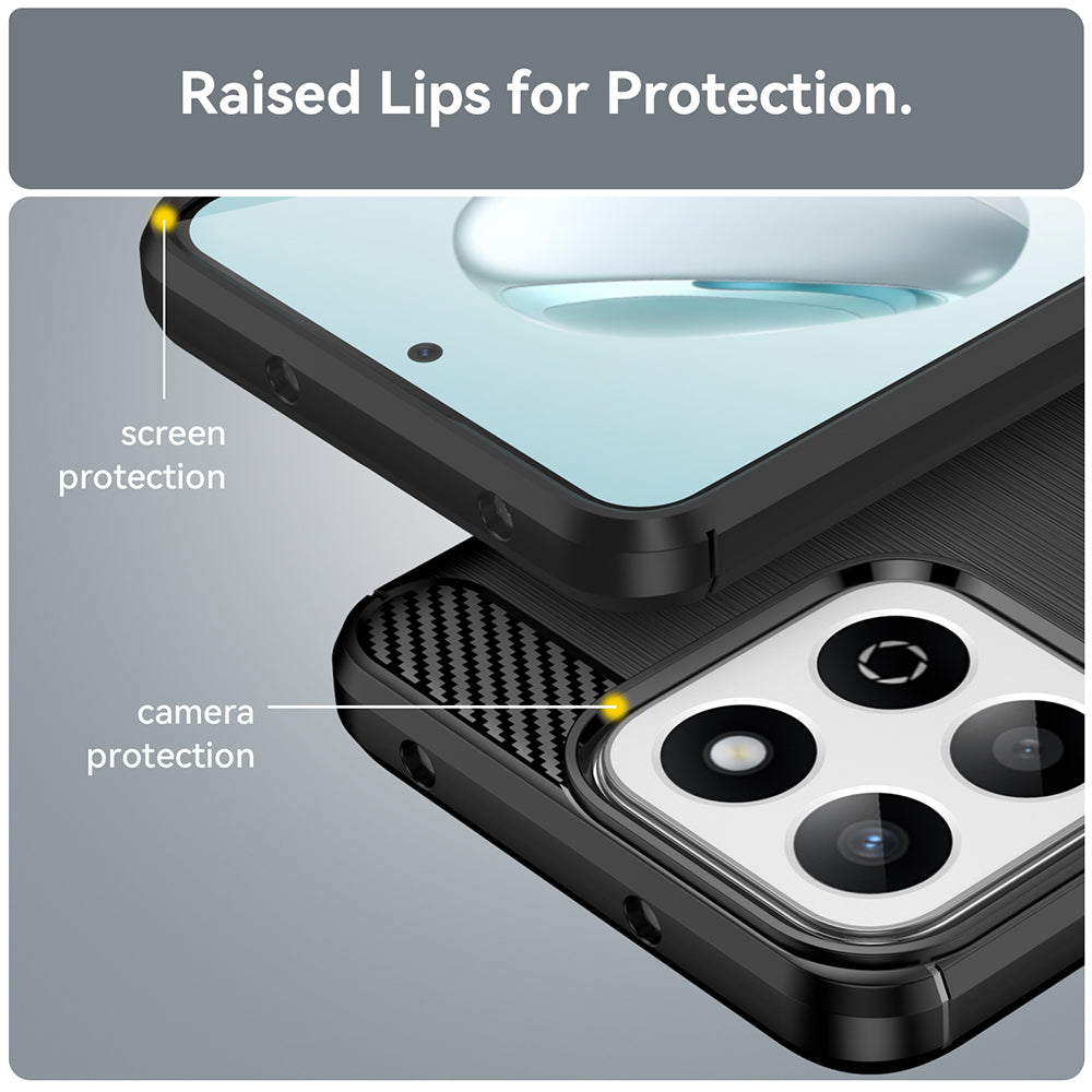 Tok Xiaomi Poco C75 / Redmi 14C készülékhez, Techsuit, szénszálas, kék