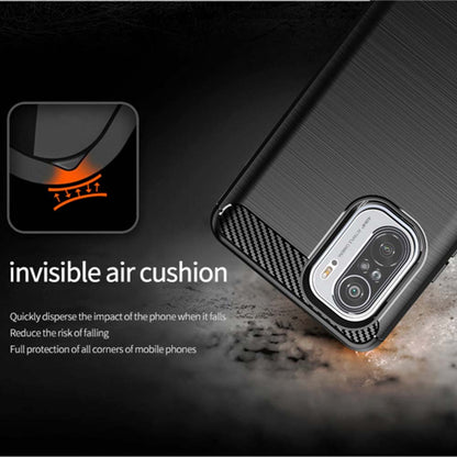 Tok Xiaomi Poco F3 / Mi 11i-hez, Techsuit, Karbon, Fekete