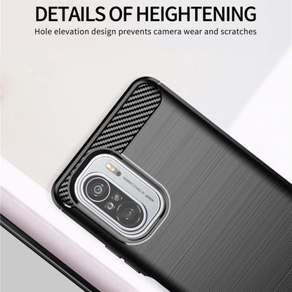 Tok Xiaomi Poco F3 / Mi 11i-hez, Techsuit, Karbon, Fekete