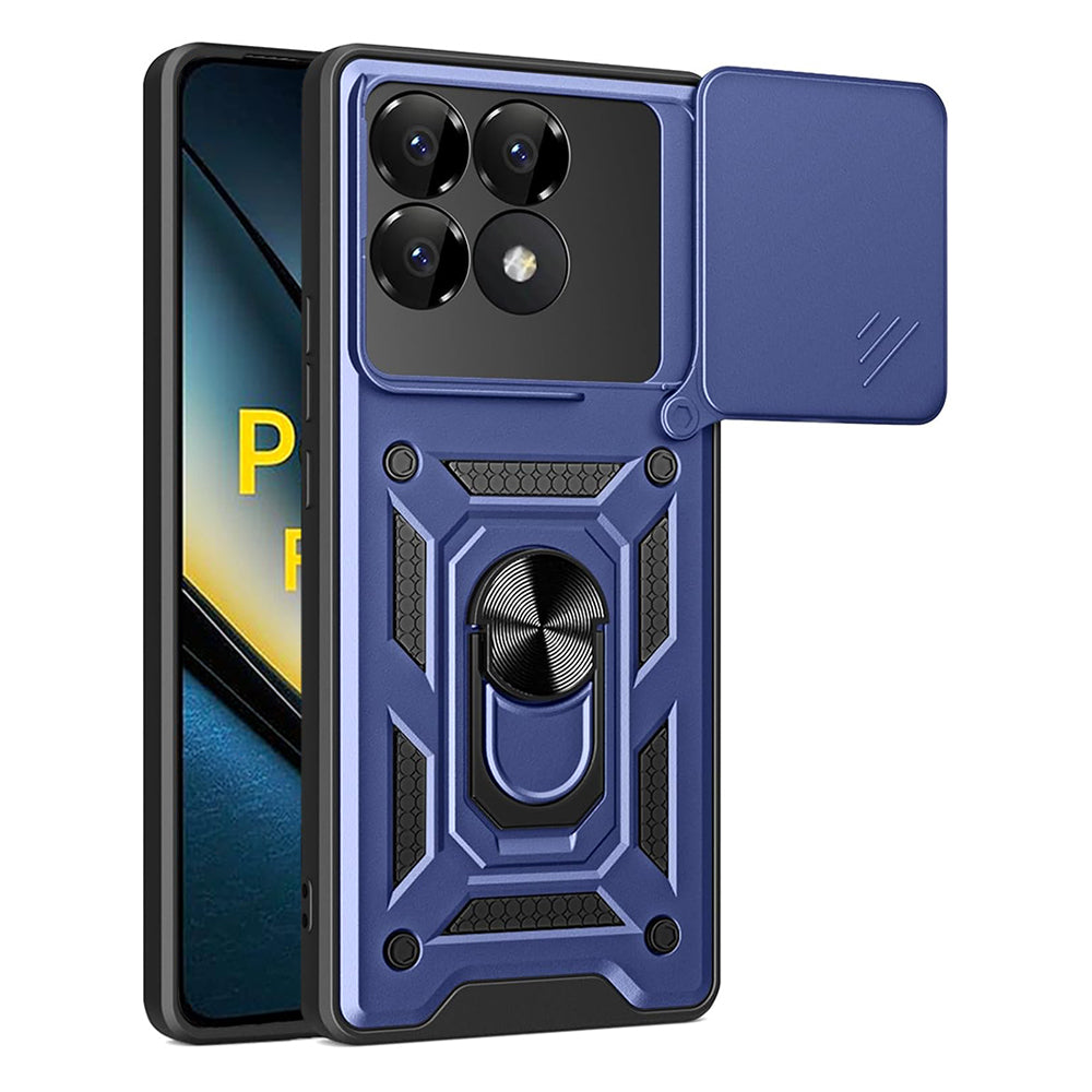 Tok Xiaomi Poco F6 Pro-hoz, Techsuit, CamShield, Kék