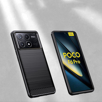 Tok Xiaomi Poco F6 Pro-hoz, Techsuit, karbon, fekete