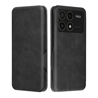 Tok Xiaomi Poco F6 Pro-hoz, Techsuit, Safe Wallet Plus, Fekete