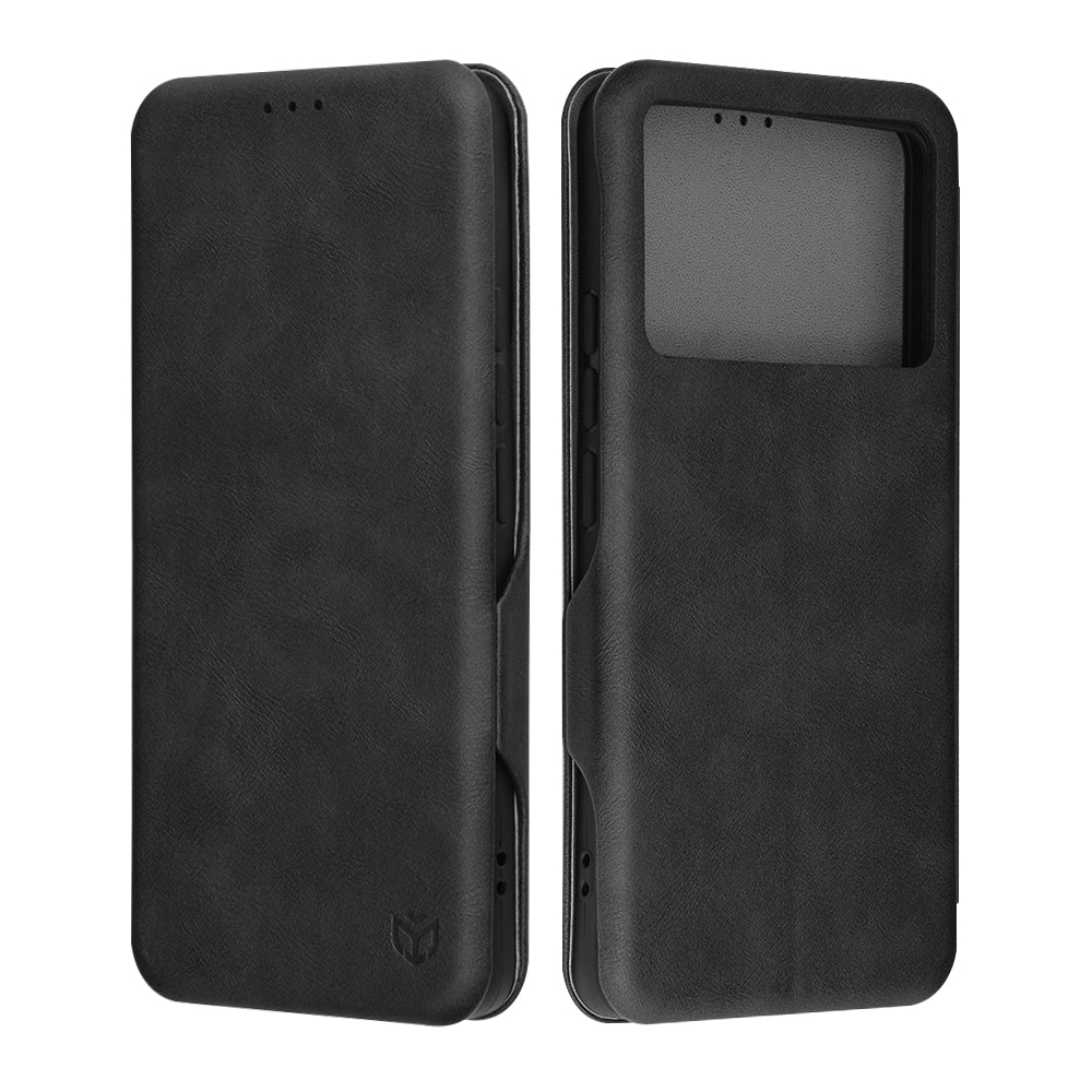 Tok Xiaomi Poco F6 Pro-hoz, Techsuit, Safe Wallet Plus, Fekete