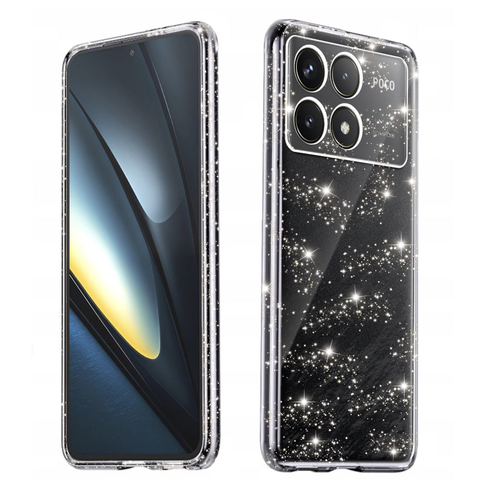 Tok Xiaomi Poco F6 Pro-hoz, Techsuit, SparkleSkin, Átlátszó