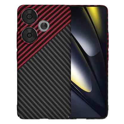 Tok Xiaomi Poco F6-hoz, Techsuit, Carbonite FiberShell, Fekete Piros